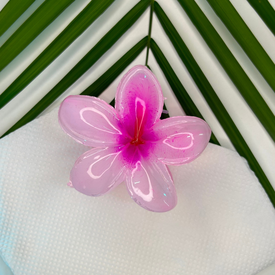 Tulip Claw Clip - Pink/White