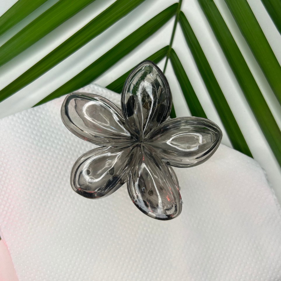 Transparent Claw Clip - Grey