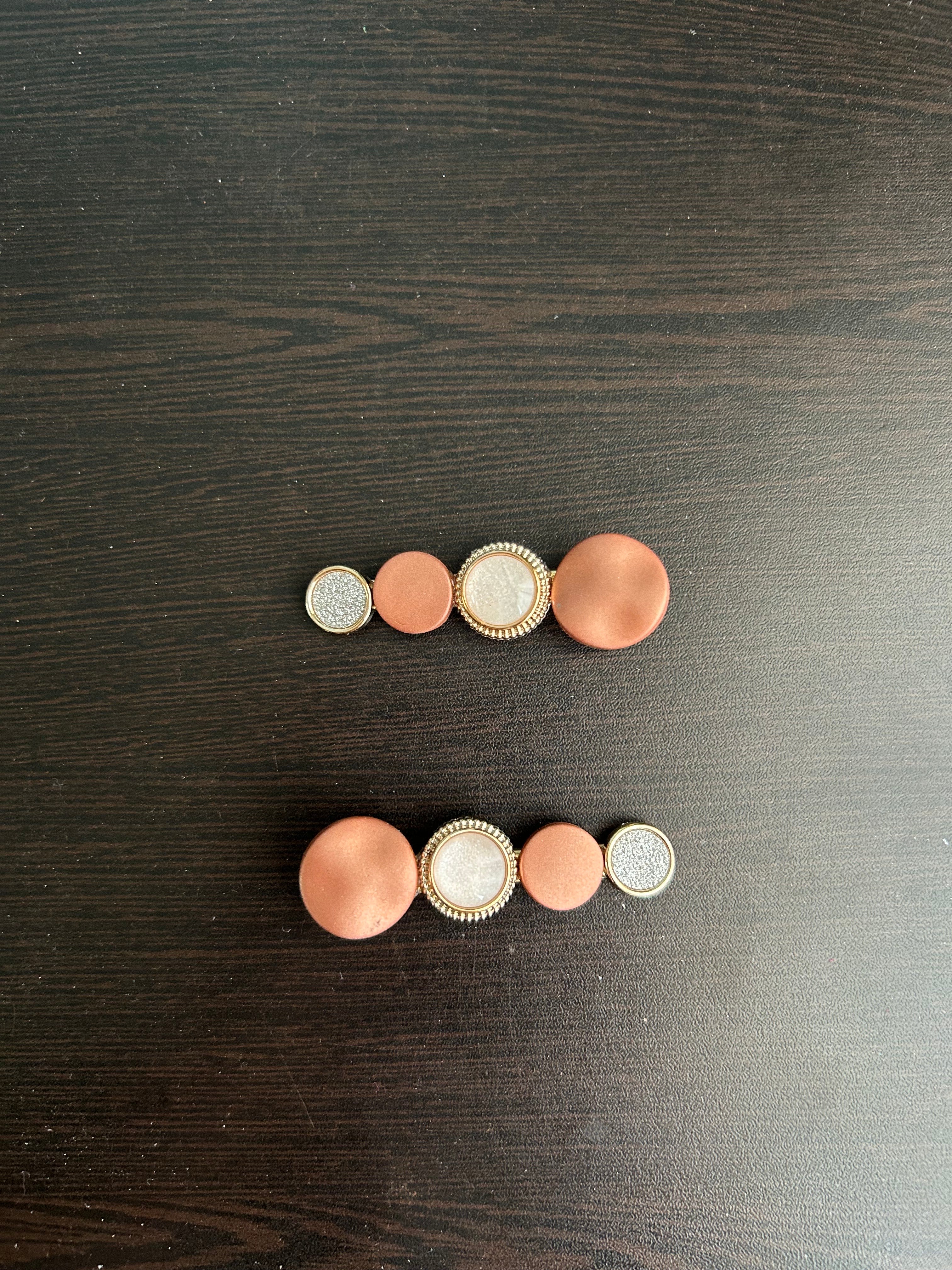 Circle Hair Clips - Rose Gold