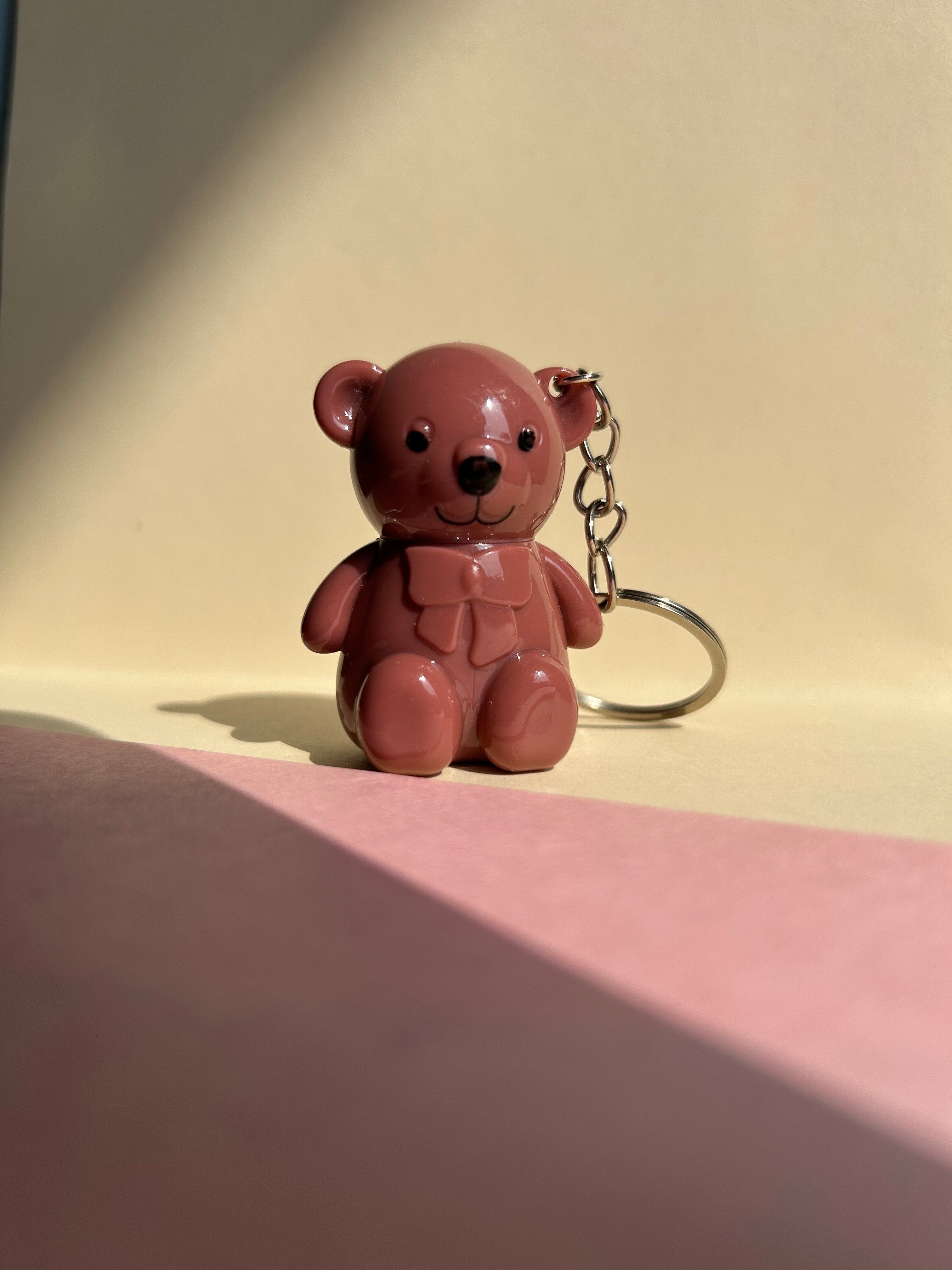 Teddy Liquid Lipstick Keychain - Pink Bae