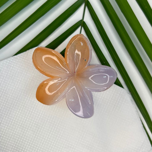 Twin Shade Claw Clip - Orange/White