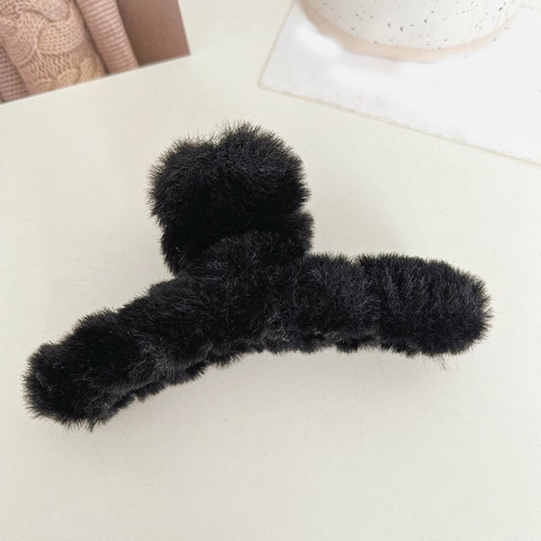 Fur Claw Clip - Black