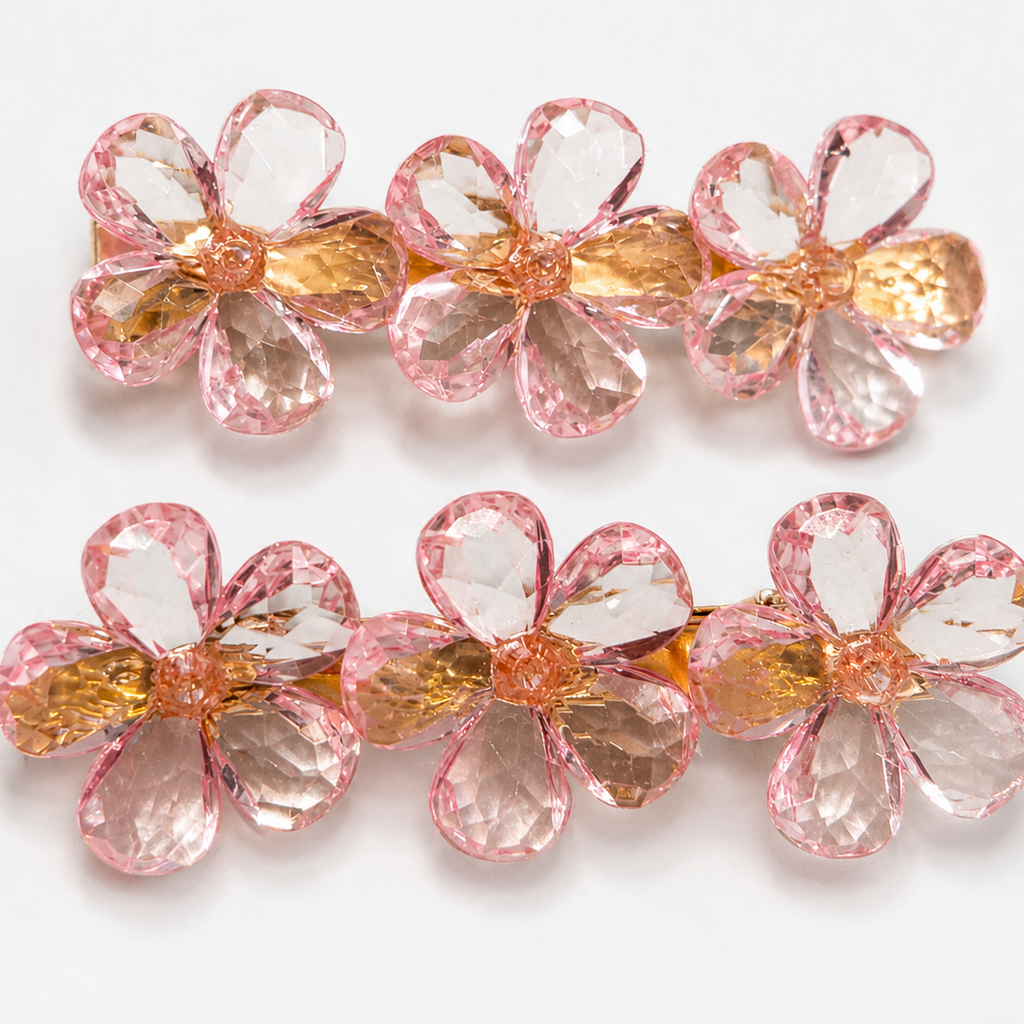 Korean Flower Hair Clips (Set of 2)