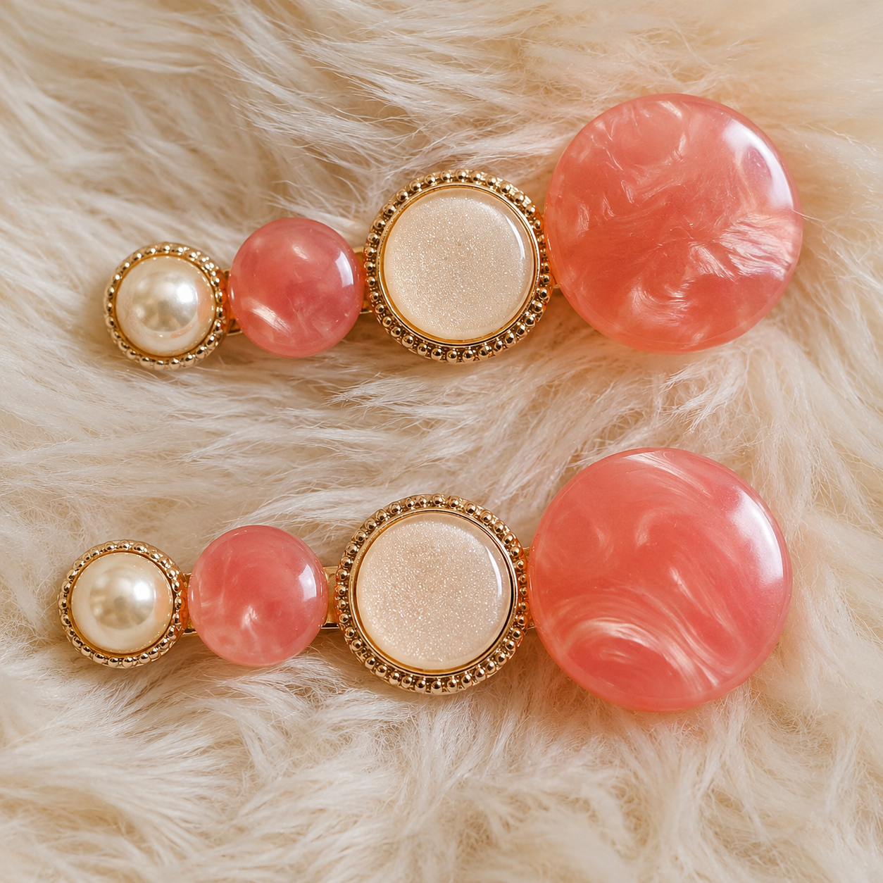Rose Quartz Orbit Clip (Set of 2)