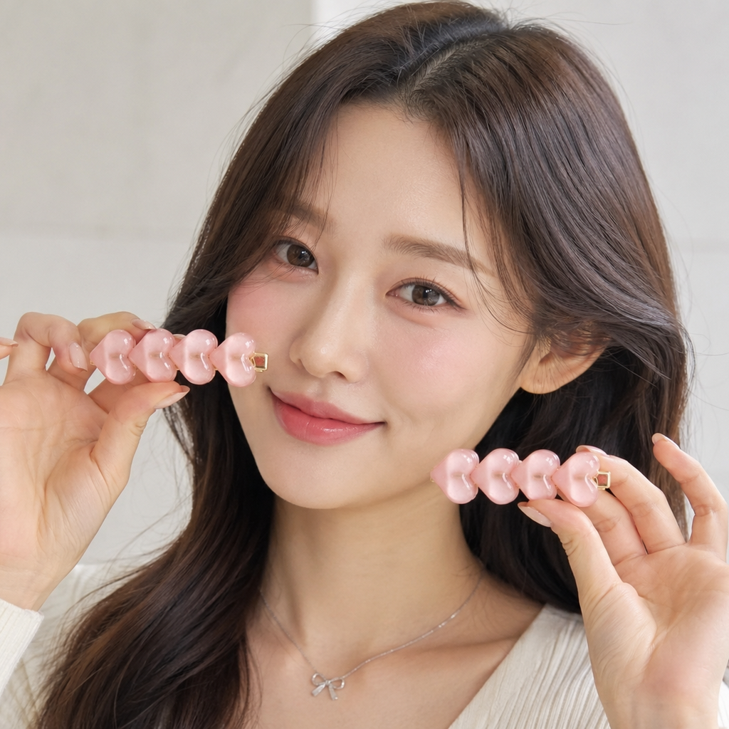 Korean Heart Hair Clips (Set of 2)