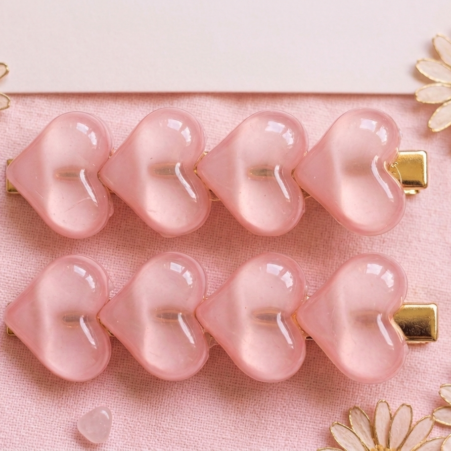Korean Heart Hair Clips (Set of 2)