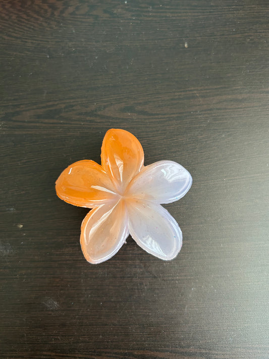 Twin Shade Claw Clip - Orange/White