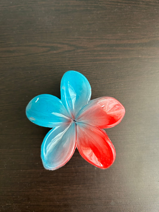 Twin Shade Claw Clip - Blue/Red